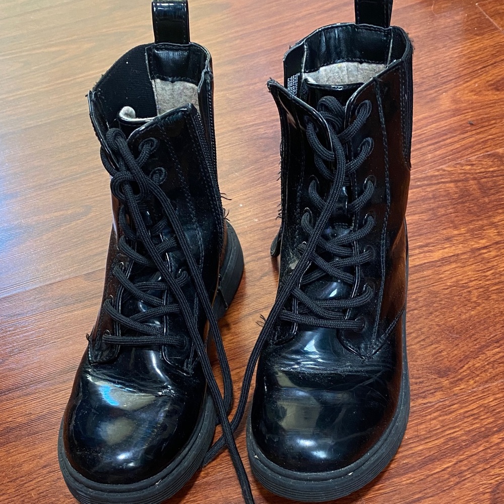 Art Class Black Kids Lace-Up Boots